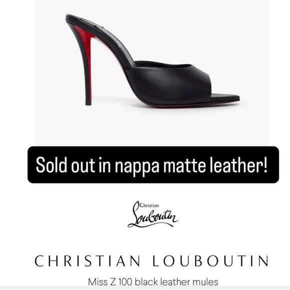 Christian Louboutin Shoes - Christian Louboutin Miss Z Heels Mules Nappa Leather
